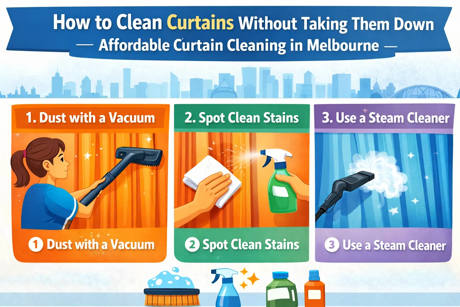 Clean Curtains Without Taking